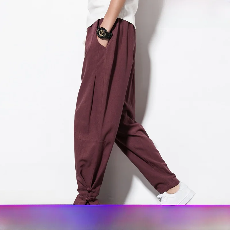 Chinese Sle Men's Tang Suit Pants Low Waist Loose Fit Cotton Casual Trousers for Massage Therapists And Tea Artists
Chinese Sle Men's Tang Suit Pants Low Waist Loose Fit Cotton Casual Trousers for Massage Therapists And Tea Artists