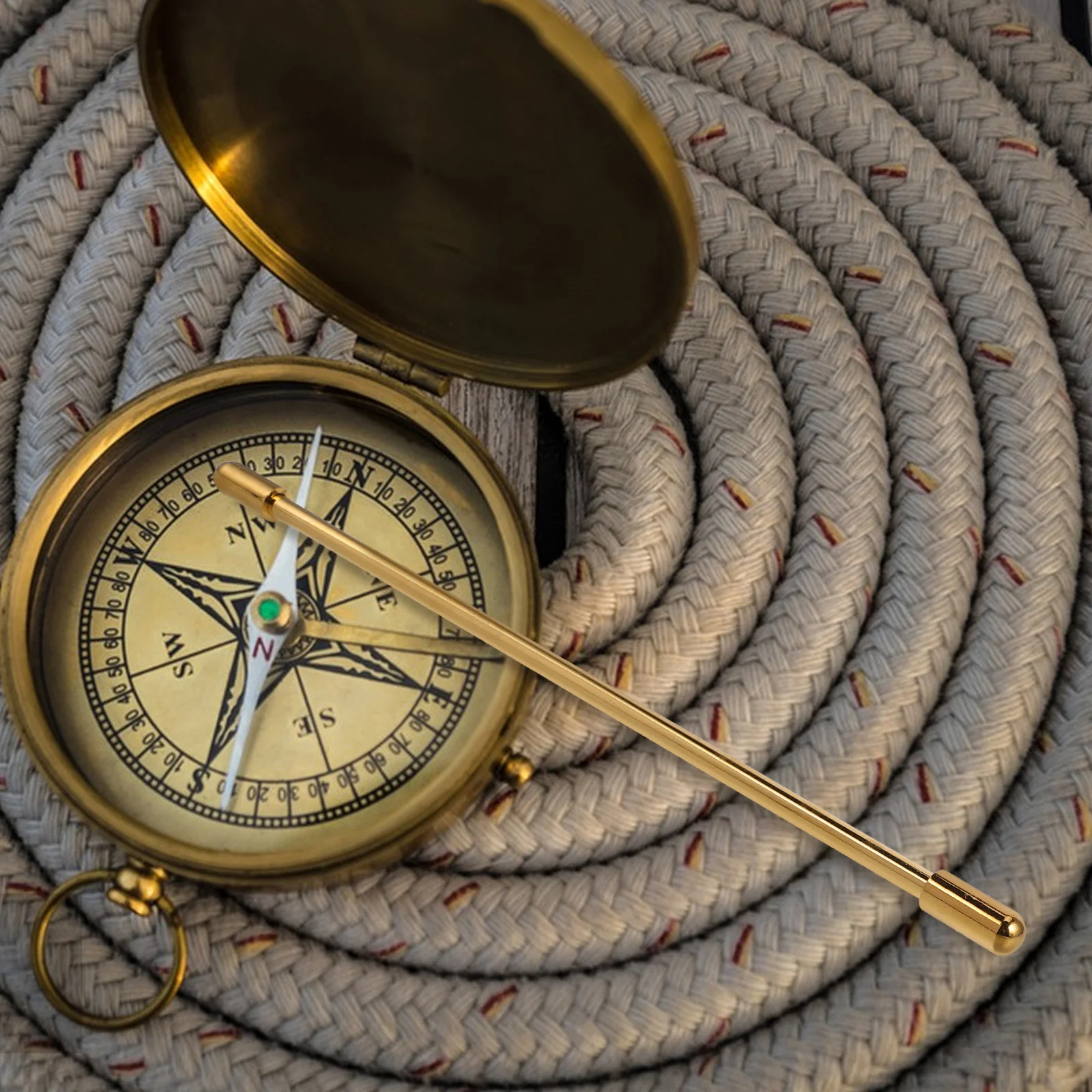 Manual Water Divination Rod for Feng Shui Detection High Precision Metal Dowsing Stick Lightweight Earth Probe for Navigation