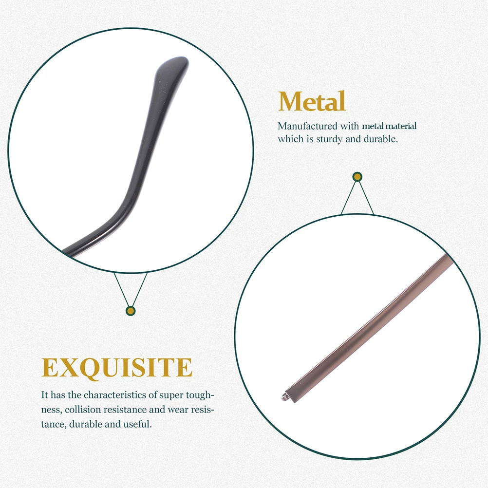 2 Pairs Glasses Accessories Eyeglasses Legs Replacement Temple Coffee Metal and Women
2 Pairs Glasses Accessories Eyeglasses Legs Replacement Temple Coffee Metal and Women