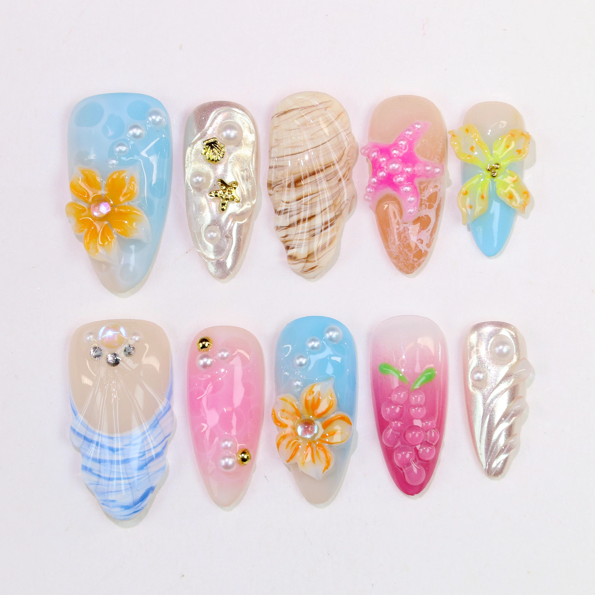 10Pcs Handmade Press On Nail,Y2K 3D Acrylic Beautiful Flowers Custom Ideal for Weddin FreeStyle Almond Press Holiday Nails
10Pcs Handmade Press On Nail,Y2K 3D Acrylic Beautiful Flowers Custom Ideal for Weddin FreeStyle Almond Press Holiday Nails