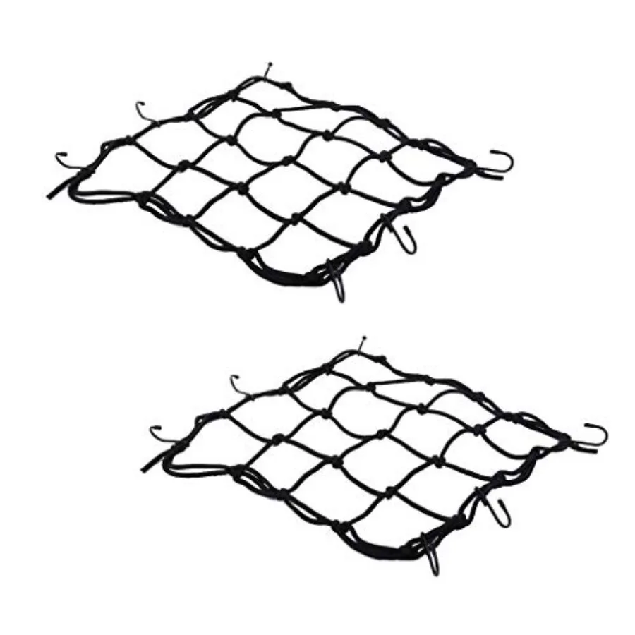 2 PCS Cargo Net, 11.8 inch x11.8 inch Rack Bungee Net 6 Adjustable Hooks for Bike Bicycle Motorcycle
2 PCS Cargo Net, 11.8 inch x11.8 inch Rack Bungee Net 6 Adjustable Hooks for Bike Bicycle Motorcycle