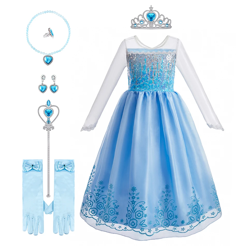 Autumn Winter New Snow Queen Dress Halloween Cosplay Costume Dress Up Baby Girl Clothes Kids Long Sleeve Elsa Princess Dresses
Autumn Winter New Snow Queen Dress Halloween Cosplay Costume Dress Up Baby Girl Clothes Kids Long Sleeve Elsa Princess Dresses