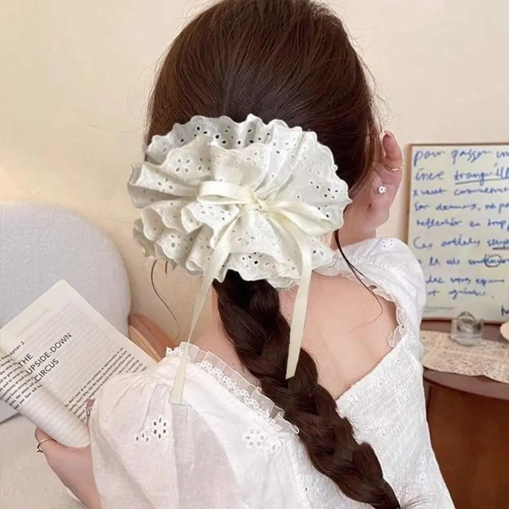 Trendy Elastic Hair Scrunchies Hair Accessories Hollowed Lace Ponytail Holders Advanced Elegant Hair Rope for Women
Trendy Elastic Hair Scrunchies Hair Accessories Hollowed Lace Ponytail Holders Advanced Elegant Hair Rope for Women