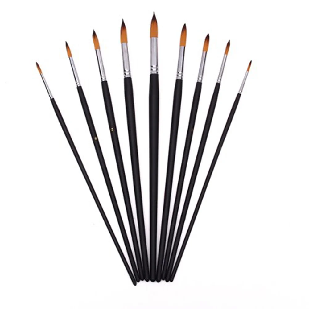 9pcs Wooden Artist Round Toe Brush Set for Oil Paint Acrylic Paint (Black) Watercolor brush set Artist brush set
9pcs Wooden Artist Round Toe Brush Set for Oil Paint Acrylic Paint (Black) Watercolor brush set Artist brush set