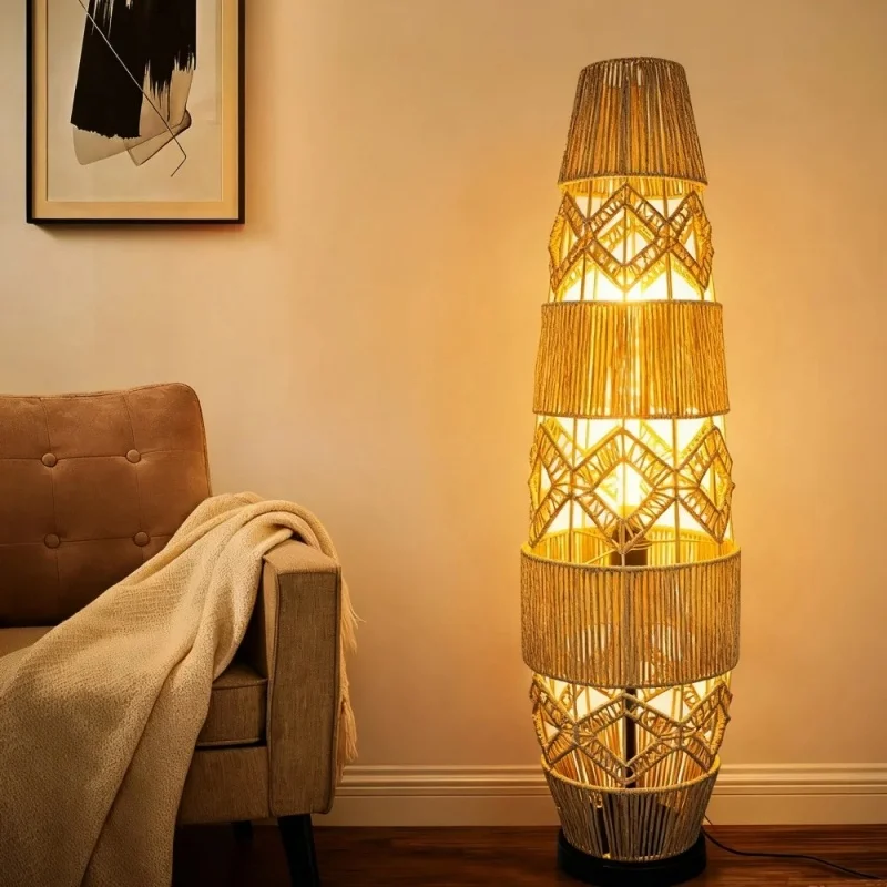 Tall Vintage Wicker Floor Lamp Woven Cane Rattan Art Ethnic LED Corner Floor Lamp Freestanding Night Light Living Room Sofa Side
Tall Vintage Wicker Floor Lamp Woven Cane Rattan Art Ethnic LED Corner Floor Lamp Freestanding Night Light Living Room Sofa Side