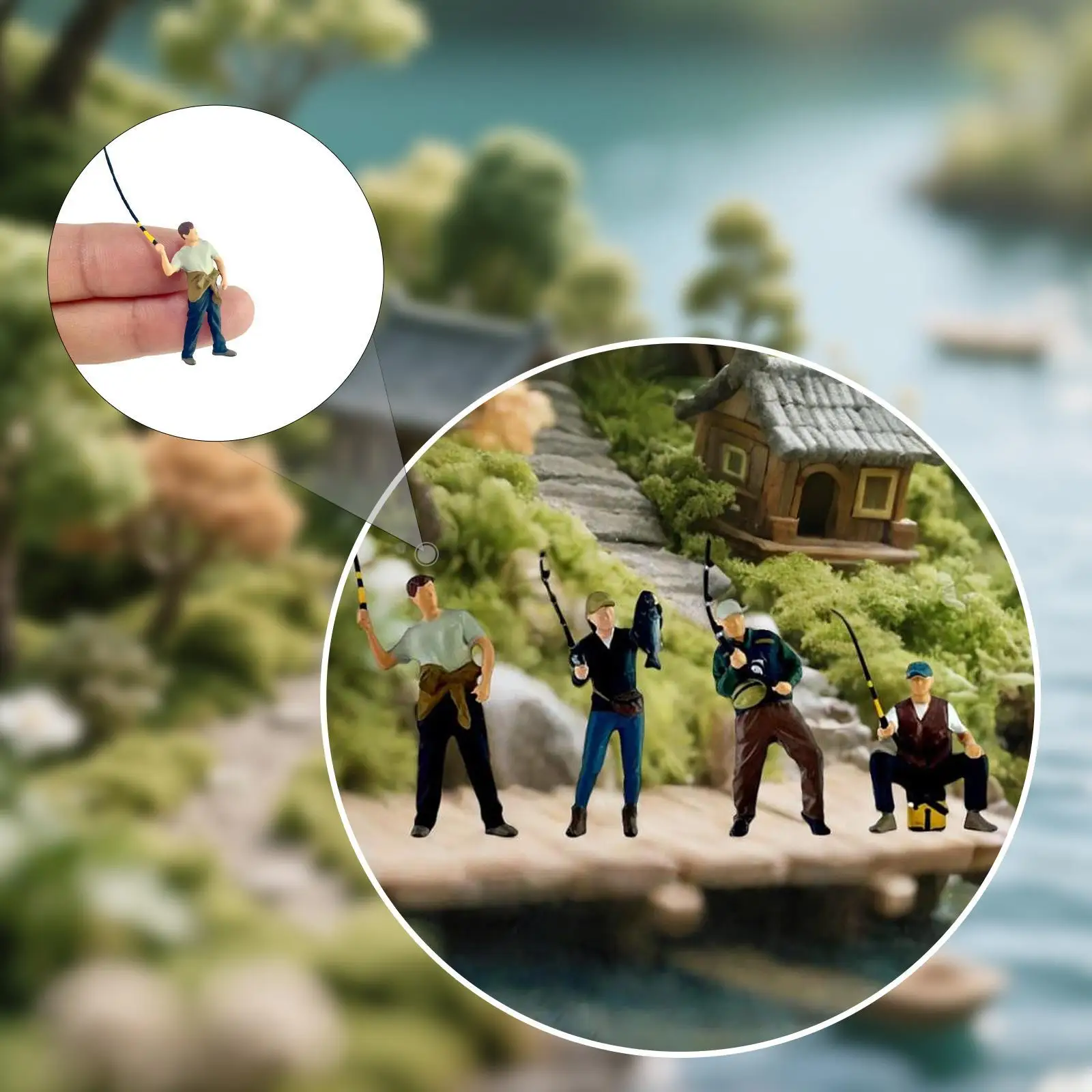 4 Pieces 1:64 Fishing Figurine Crafts Collection Resin Tiny People Model for Diorama Photography Props DIY Scene Ornament
4 Pieces 1:64 Fishing Figurine Crafts Collection Resin Tiny People Model for Diorama Photography Props DIY Scene Ornament