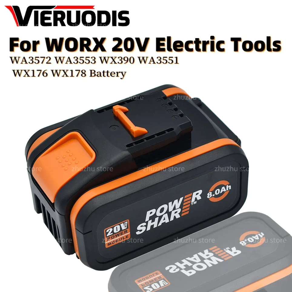 For Worx 20V 6.0Ah Lithium battery Rechargeable WA3553 WA3551 WA3553.1 WA3570 for All WORX Electric and Garden Tools
For Worx 20V 6.0Ah Lithium battery Rechargeable WA3553 WA3551 WA3553.1 WA3570 for All WORX Electric and Garden Tools
