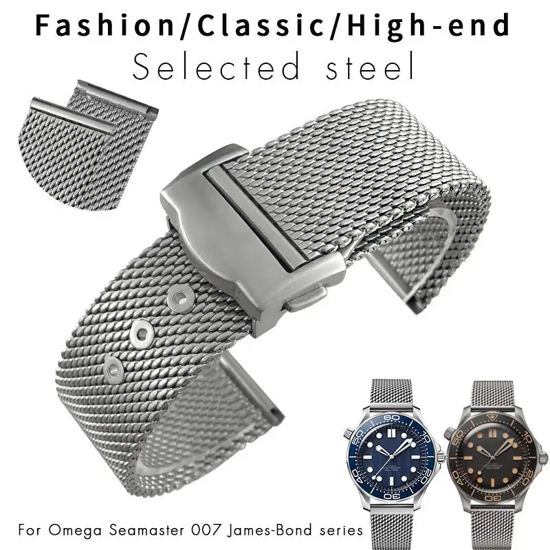 BEFIA 19 20mm Stainless Steel Watchband for Omega 007 Seamaster 300 Bracelet Folding Buckle Men Business Steel Metal Strap
BEFIA 19 20mm Stainless Steel Watchband for Omega 007 Seamaster 300 Bracelet Folding Buckle Men Business Steel Metal Strap