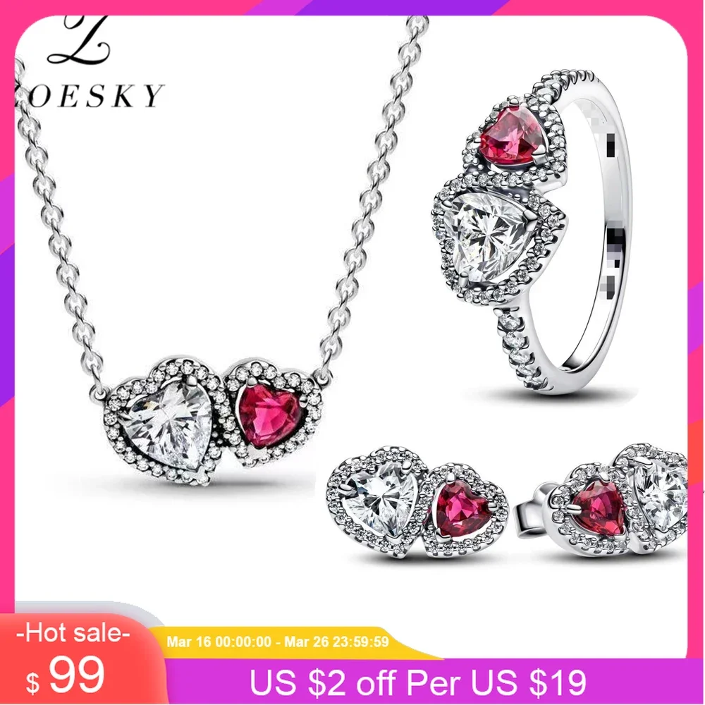 Zoesky Red Zircon Heart Pendant Necklace For Women Shinny Zircon Love Heart Set Ring Earrings Necklaces Chokers Neck Jewelry Set
Zoesky Red Zircon Heart Pendant Necklace For Women Shinny Zircon Love Heart Set Ring Earrings Necklaces Chokers Neck Jewelry Set