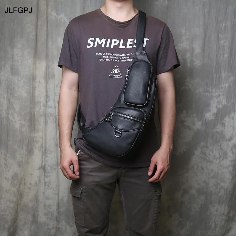 JLFGPJ New Retro Crescent Shaped Men's Genuine Leather Chest Bag With Multifunctional Top Layer Cowhide And Simple Crossbody Bag
JLFGPJ New Retro Crescent Shaped Men's Genuine Leather Chest Bag With Multifunctional Top Layer Cowhide And Simple Crossbody Bag