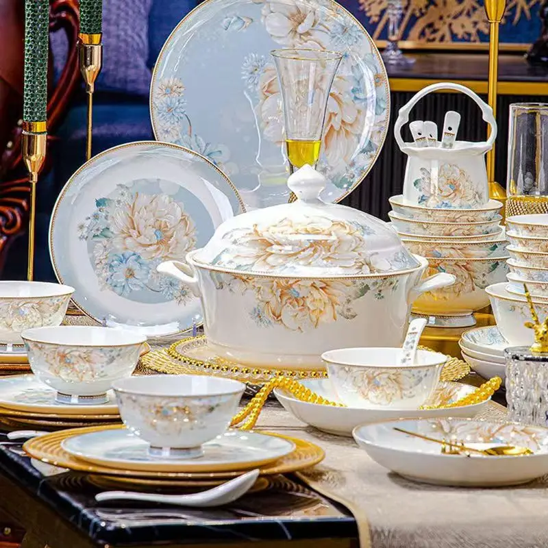 HYS ceramic tableware bowl set household tableware Chinese bone china dish combination
HYS ceramic tableware bowl set household tableware Chinese bone china dish combination