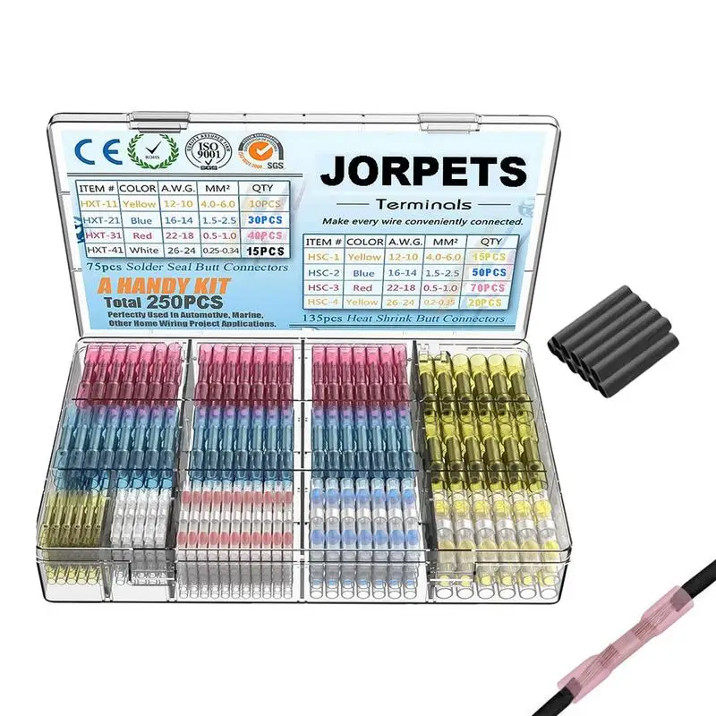 Waterproof Solder Seal Heat Shrink Butt Stress-free Wire Connectors Terminals Electrical Solder Shrink Tube Connectors
Waterproof Solder Seal Heat Shrink Butt Stress-free Wire Connectors Terminals Electrical Solder Shrink Tube Connectors