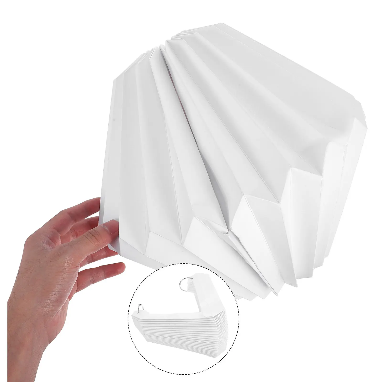 Foldable Origami Paper Lamp Shade Nordic Style Hanging Lantern for Living Room Dining Room Ceiling Lampshade Small Pendant Light
Foldable Origami Paper Lamp Shade Nordic Style Hanging Lantern for Living Room Dining Room Ceiling Lampshade Small Pendant Light