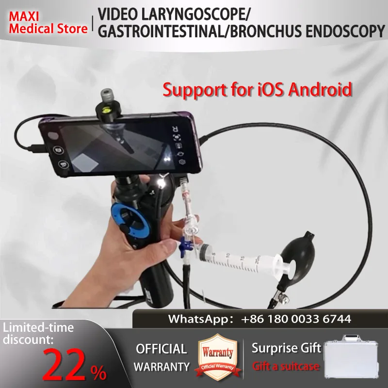 360° rotation video laryngoscope/gastrointestinal/bronchus endoscopy,Inclusive biopsy forceps,support for iOS Android
360° rotation video laryngoscope/gastrointestinal/bronchus endoscopy,Inclusive biopsy forceps,support for iOS Android