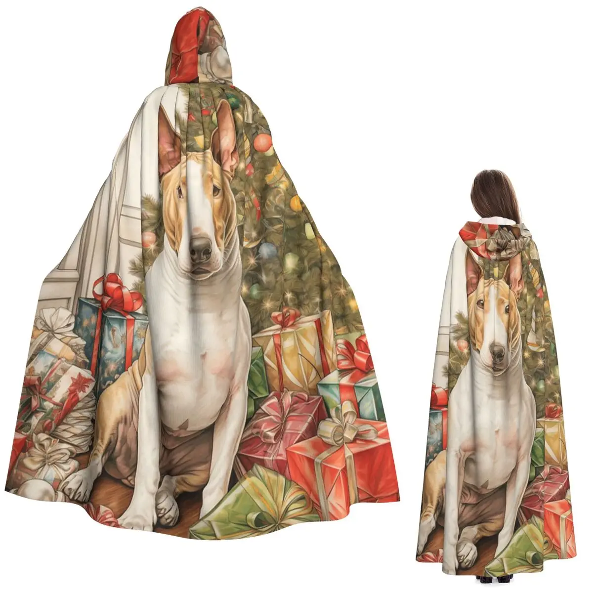 Christmas Staffordshire Bull Terrier Dog Portrait Long Hooded Cloak Witch Medieval Costume Cosplay Cape HalloweenParty Adult
Christmas Staffordshire Bull Terrier Dog Portrait Long Hooded Cloak Witch Medieval Costume Cosplay Cape HalloweenParty Adult