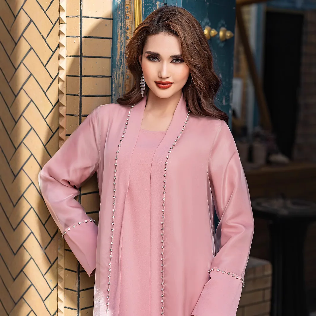 Muslim Sets Women Party Dress 2 Piece Suit Diamonds Long Robe Eid Ramadan Vestidos Jalabiya Morocco Dubai Abayas Kaftan Ensemble
Muslim Sets Women Party Dress 2 Piece Suit Diamonds Long Robe Eid Ramadan Vestidos Jalabiya Morocco Dubai Abayas Kaftan Ensemble