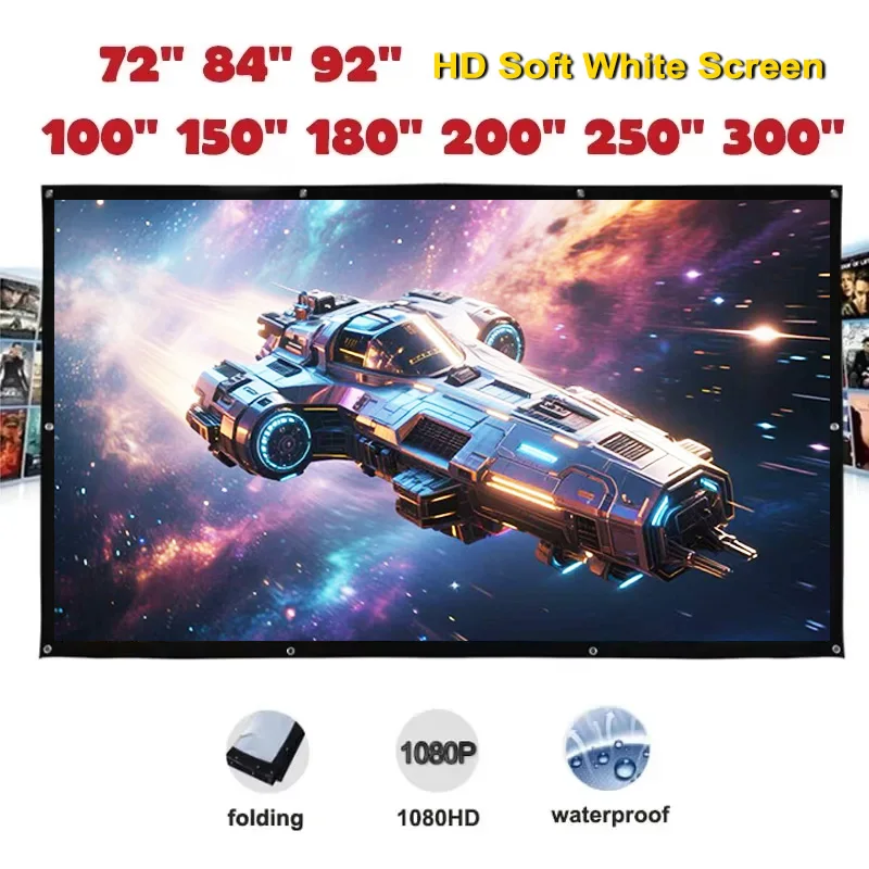 Передняя проекция Высококонтрастный HD Мягкий белый экран проектора Простая портативная ткань с люверсами Матовый белый 4K Макс. 300 дюймов
Передняя проекция Высококонтрастный HD Мягкий белый экран проектора Простая портативная ткань с люверсами Матовый белый 4K Макс. 300 дюймов