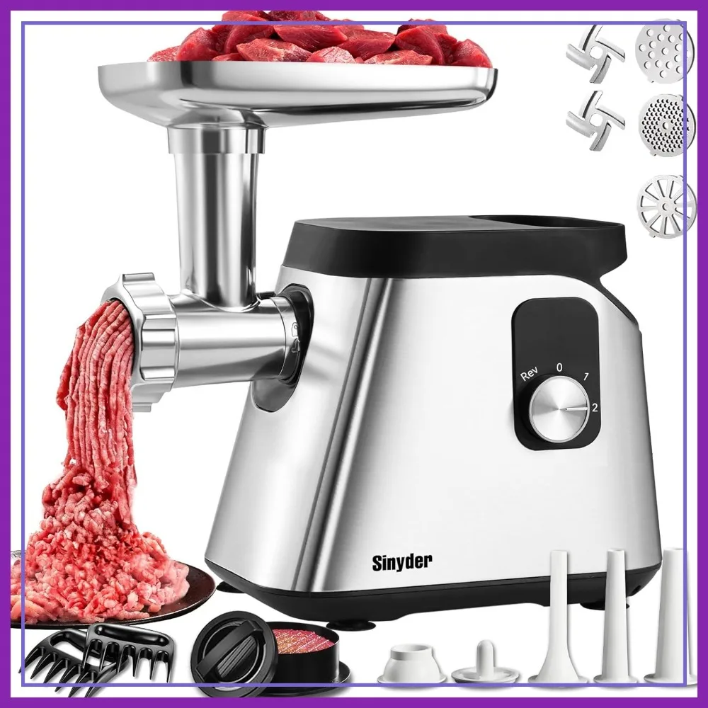Electric Meat Grinder 2 Speed 2800W Max Mincer with 2 Blades 3 Plates 3 Sausage Tubes Food Pusher Meat Claw Kubbe Kit for Home
Electric Meat Grinder 2 Speed 2800W Max Mincer with 2 Blades 3 Plates 3 Sausage Tubes Food Pusher Meat Claw Kubbe Kit for Home