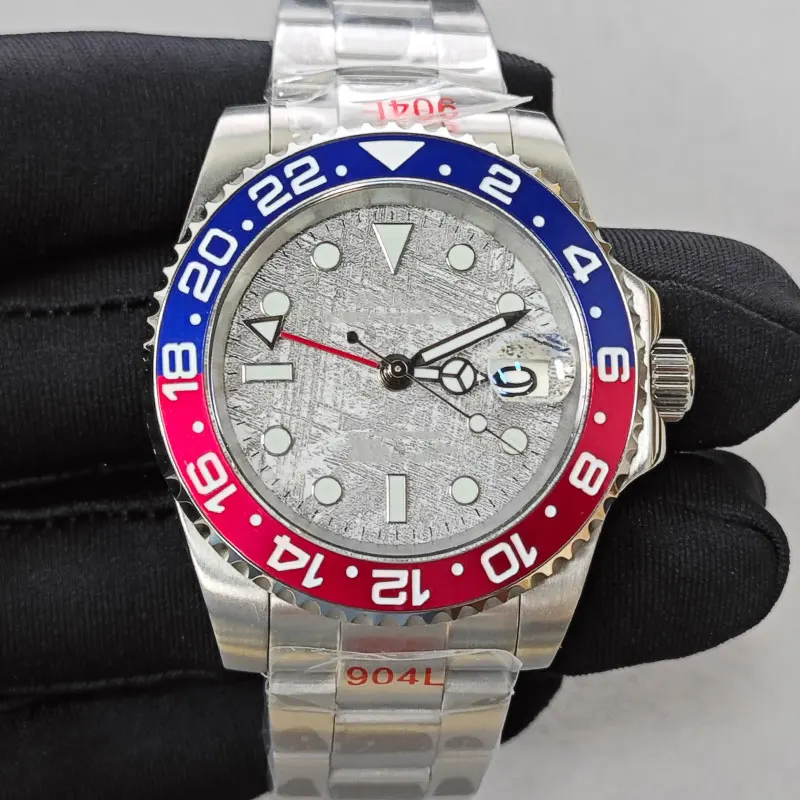 40mm GMT Case Meteorite Dial Custom Logo Dial Fit NH34 Movement Sapphire Glass 316L Stainless Steel NH34 Case Watch Case
40mm GMT Case Meteorite Dial Custom Logo Dial Fit NH34 Movement Sapphire Glass 316L Stainless Steel NH34 Case Watch Case