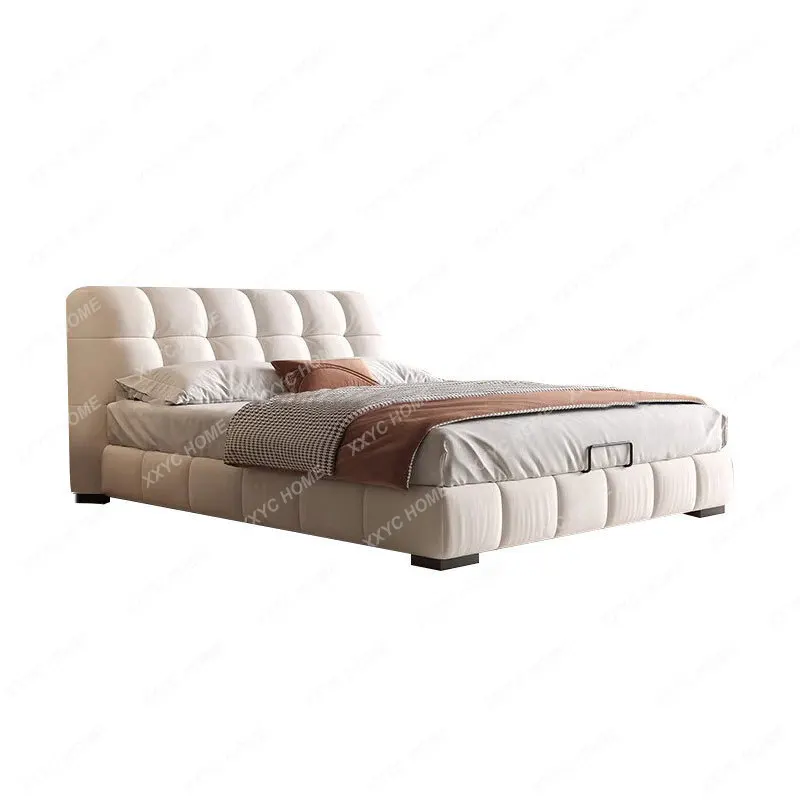 LXCream wind puff soft bag fabric bed master bedroom double wedding bed
LXCream wind puff soft bag fabric bed master bedroom double wedding bed