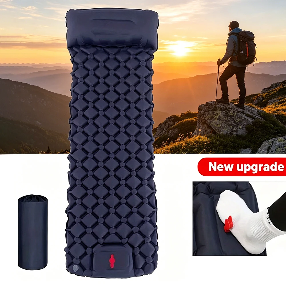 EAFC Outdoor Camping Air Mat Waterproof Inflatable Sleeping Pad with Pillow & Built-in Inflator Pump for Hiking Backpacking Use
EAFC Outdoor Camping Air Mat Waterproof Inflatable Sleeping Pad with Pillow & Built-in Inflator Pump for Hiking Backpacking Use