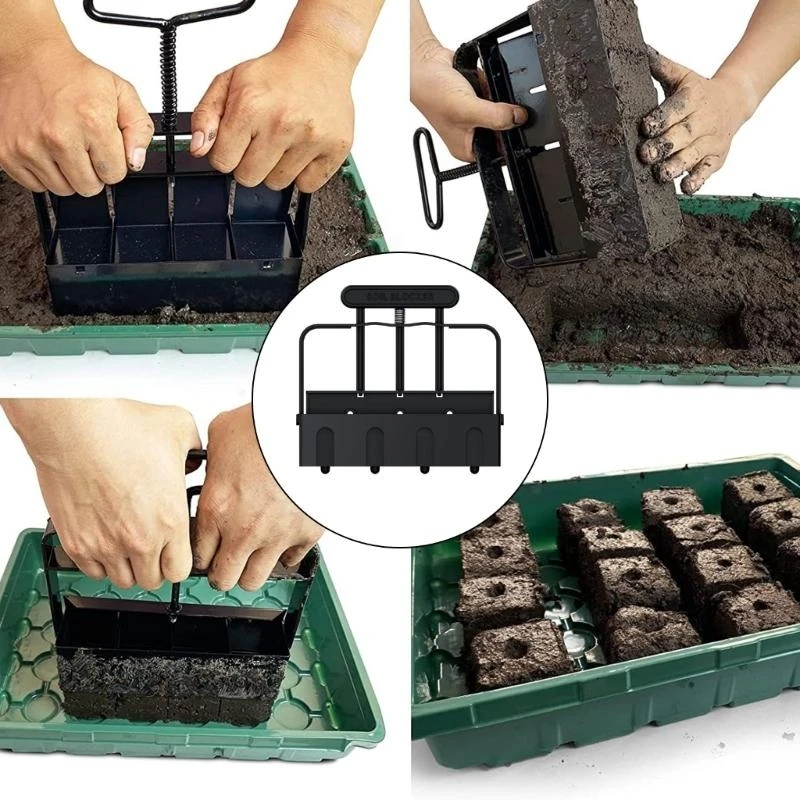E28F 4 Cell Soil Block Maker Семена портативных блоков, производитель почвы с удобным
E28F 4 Cell Soil Block Maker Семена портативных блоков, производитель почвы с удобным