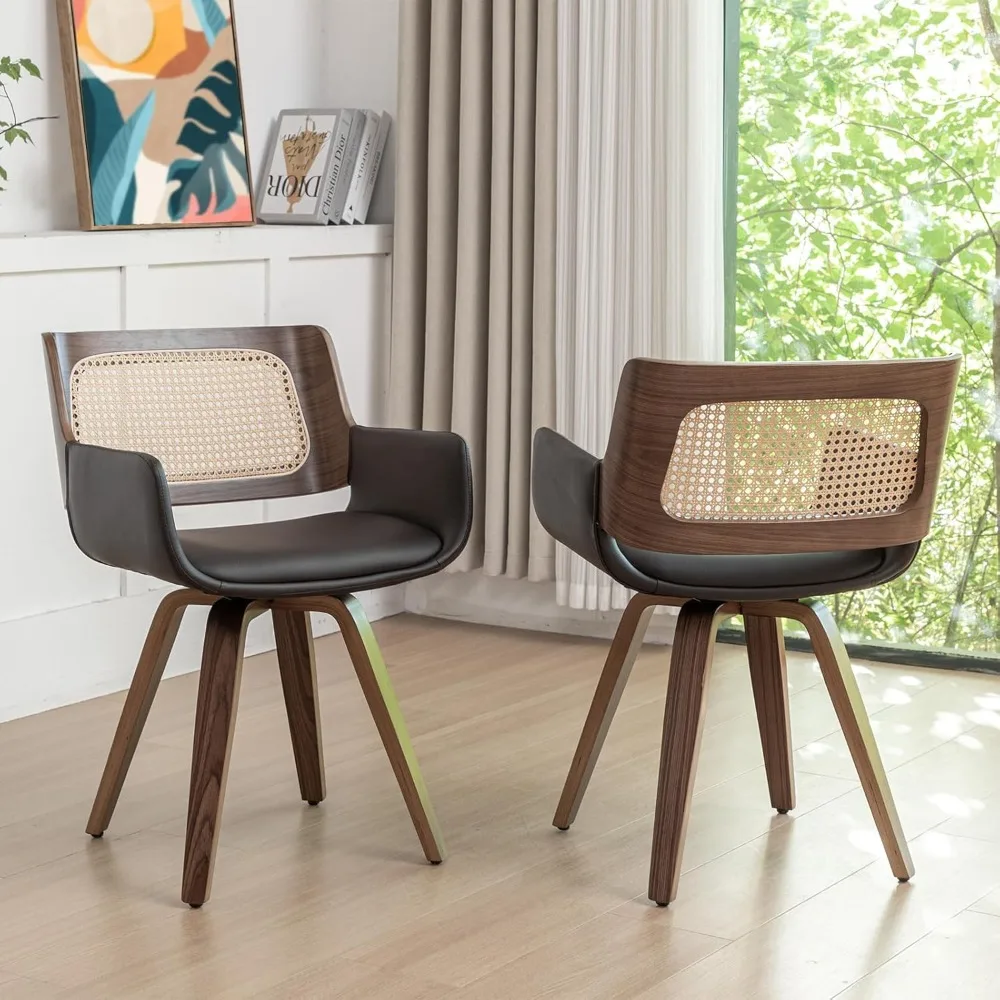 Living Room Chair Set of 2, Swivel Dining Rooms Chairs with Curved Arms, Ergonomic Cane Back, Living Room Chair
Living Room Chair Set of 2, Swivel Dining Rooms Chairs with Curved Arms, Ergonomic Cane Back, Living Room Chair