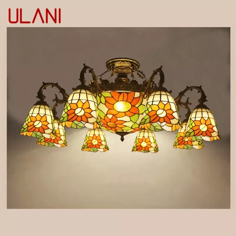ULANI Tiffany European Living Room PendantLamp Vintage Creative Color Glass restaurant Bedroom Hotel Villa Chandelier
ULANI Tiffany European Living Room PendantLamp Vintage Creative Color Glass restaurant Bedroom Hotel Villa Chandelier