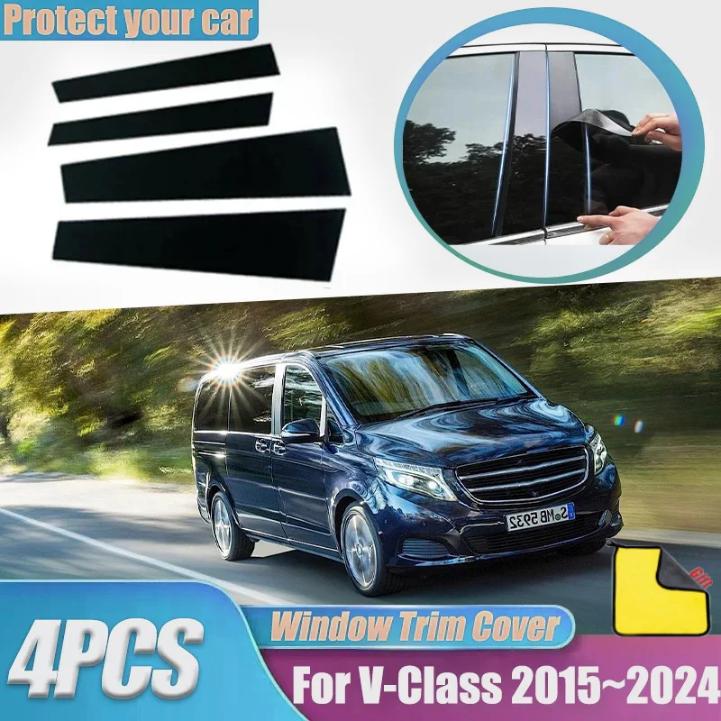 Car Window Trim Covers B-Pillars Column External Bright Strip Car Accessories For Mercedes-Benz V-Class Vito W447 220d 2015~2024
Car Window Trim Covers B-Pillars Column External Bright Strip Car Accessories For Mercedes-Benz V-Class Vito W447 220d 2015~2024