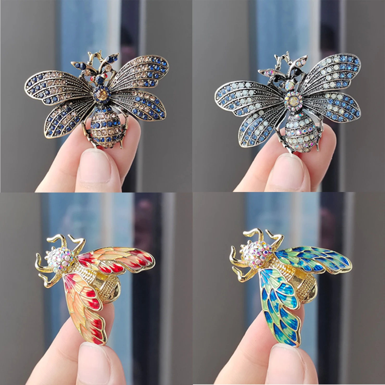 Cross border popular high-end crystal honey brooch, female niche, high-end feel brooch, DIY insect
Cross border popular high-end crystal honey brooch, female niche, high-end feel brooch, DIY insect