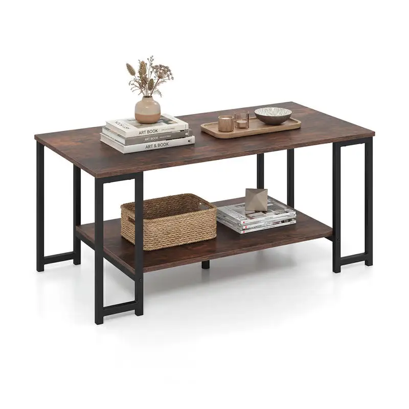 Modern Accent Table with Open Storage Shelf for Apartment and Lounge-Rustic Brown
Modern Accent Table with Open Storage Shelf for Apartment and Lounge-Rustic Brown