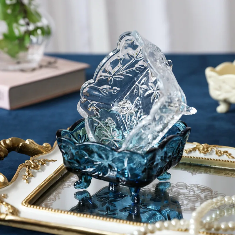 Exquisite Afternoon Tea High-footed Dessert Plates Fruit Bowls Glass Jewelry Boxes Embossed Crystal Stone Storage Boxes Tools
Exquisite Afternoon Tea High-footed Dessert Plates Fruit Bowls Glass Jewelry Boxes Embossed Crystal Stone Storage Boxes Tools