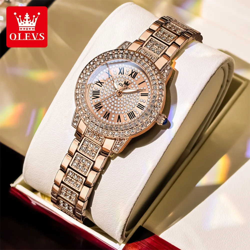 OLEVS 9943 Elegant Ladies Dress Wristwatch Stainless Steel Waterproof Full Diamond Luminous Women's Quartz Watch
OLEVS 9943 Elegant Ladies Dress Wristwatch Stainless Steel Waterproof Full Diamond Luminous Women's Quartz Watch