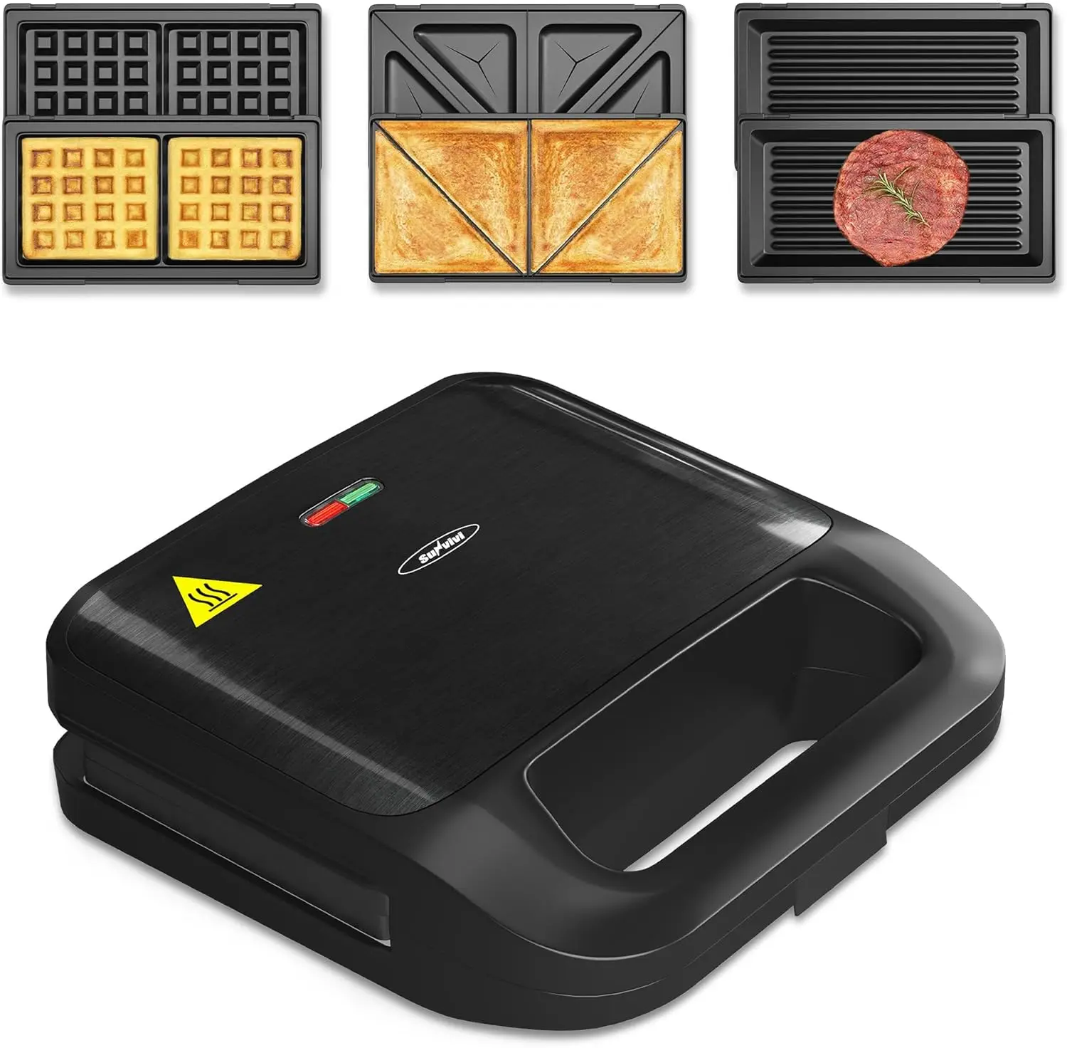 Сэндвичница Пресс Panini: вафельница со съемными пластинами, пресс для сэндвичей 3 в 1 с антипригарными пластинами, индикатор
Сэндвичница Пресс Panini: вафельница со съемными пластинами, пресс для сэндвичей 3 в 1 с антипригарными пластинами, индикатор