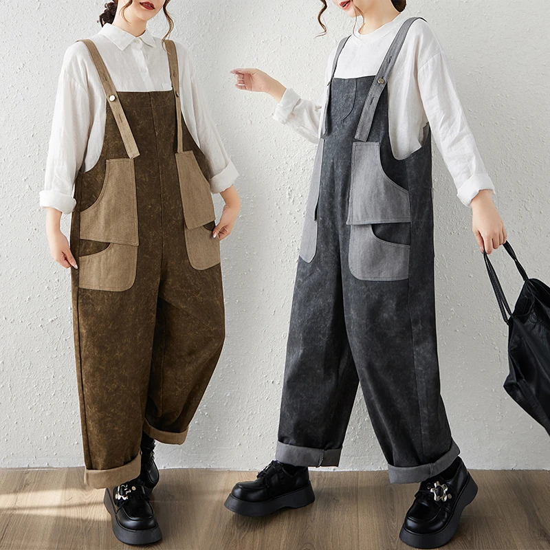 Весенне-осенние свободные джинсовые комбинезоны с высокой талией для женщин, повседневные однотонные брюки с эффектом потертости, большие размеры
Весенне-осенние свободные джинсовые комбинезоны с высокой талией для женщин, повседневные однотонные брюки с эффектом потертости, большие размеры