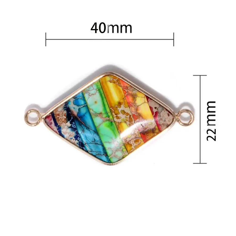 Императорский камень семь цветов натуральный камень кулон с двойным отверстием DIY ювелирные аксессуары 1 шт. 22x40 мм 
Императорский камень семь цветов натуральный камень кулон с двойным отверстием DIY ювелирные аксессуары 1 шт. 22x40 мм