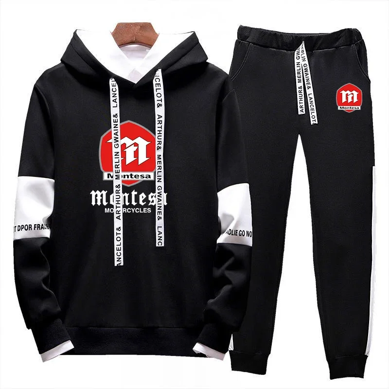 New 2023 Men Printing Montesa Motorcycle Spring And Autumn Solid Casual Lace-Up Top And Pants Sets Soft Two-piece Suit
New 2023 Men Printing Montesa Motorcycle Spring And Autumn Solid Casual Lace-Up Top And Pants Sets Soft Two-piece Suit