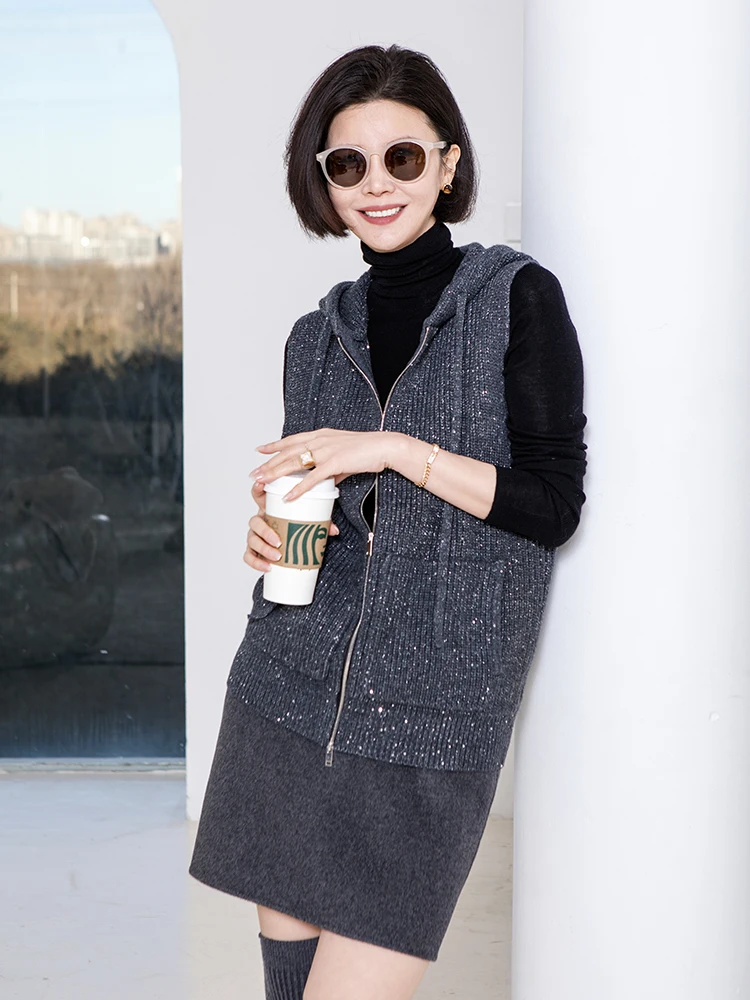 VI Camere Wool Knitted Vest High ammage Glittering Star Velvet Hat-On Knitted Sweater Soft Warm Ci Commute Casual Wear
VI Camere Wool Knitted Vest High ammage Glittering Star Velvet Hat-On Knitted Sweater Soft Warm Ci Commute Casual Wear