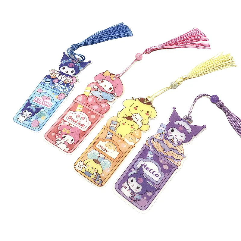 Sanrio Series Bookmark Kuromi My Melody Cartoon Cute Style Exquisite Tassel Pendant PET Bookmark Stationery Wholesale
Sanrio Series Bookmark Kuromi My Melody Cartoon Cute Style Exquisite Tassel Pendant PET Bookmark Stationery Wholesale