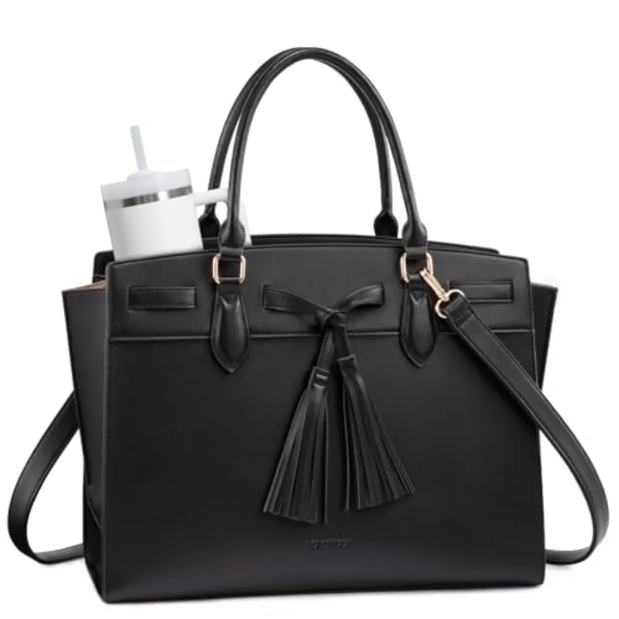 LOVEVOOK Laptop Bag for Women, Work Tote Bag with Large Cup Holder, Leather Computer Bag Teacher Bag Handbag Gifts for Women
LOVEVOOK Laptop Bag for Women, Work Tote Bag with Large Cup Holder, Leather Computer Bag Teacher Bag Handbag Gifts for Women