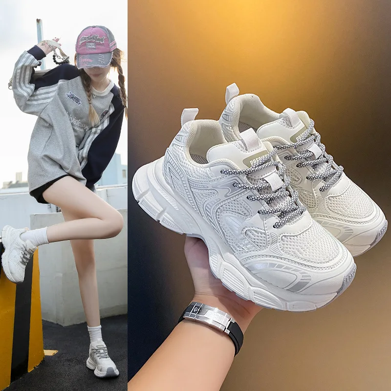 Couple Style Mesh Breathable Casual Shoes Summer Youth Running Sports Thick Sole Wear-Resistant Dad Shoes
Couple Style Mesh Breathable Casual Shoes Summer Youth Running Sports Thick Sole Wear-Resistant Dad Shoes