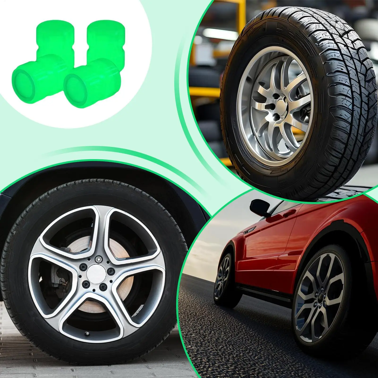 Tire Valve Caps Glow In Dark Weather Resistant UV Protection Cover 4 Pieces Tire Stem Valve Caps For Automotive Vehicle Night
Tire Valve Caps Glow In Dark Weather Resistant UV Protection Cover 4 Pieces Tire Stem Valve Caps For Automotive Vehicle Night