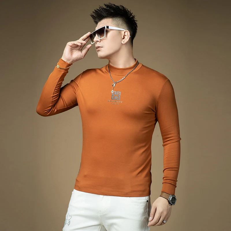 Мужское термобелье с длинным рукавом, на флисовой подкладке, с высоким воротником, модная зимняя молодежная футболка с принтом
Мужское термобелье с длинным рукавом, на флисовой подкладке, с высоким воротником, модная зимняя молодежная футболка с принтом