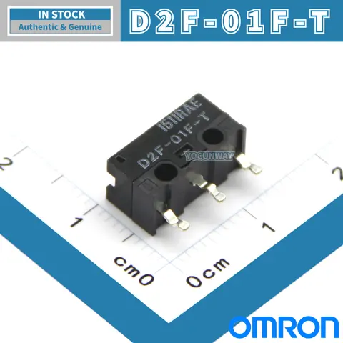 10PCS-100PCS D2F-01F-T New Authentic Original Japan OMRON Micro Switch Grey Dot 3Pin Mouse Button Repair