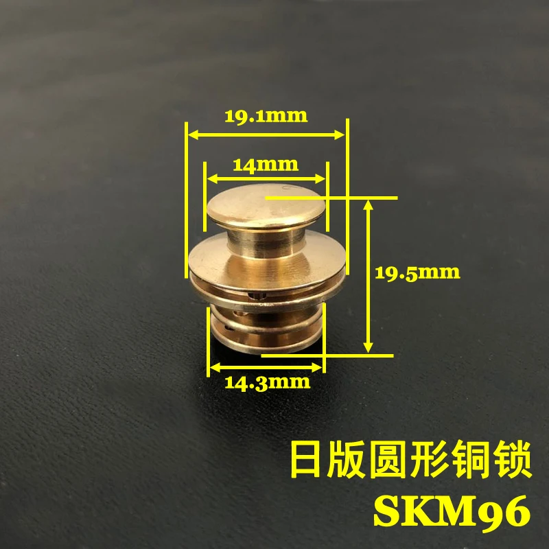 Japanese Version Circular Lock Brass Buckle Bag Buckle DIY Spring Lock New SKM96
Japanese Version Circular Lock Brass Buckle Bag Buckle DIY Spring Lock New SKM96