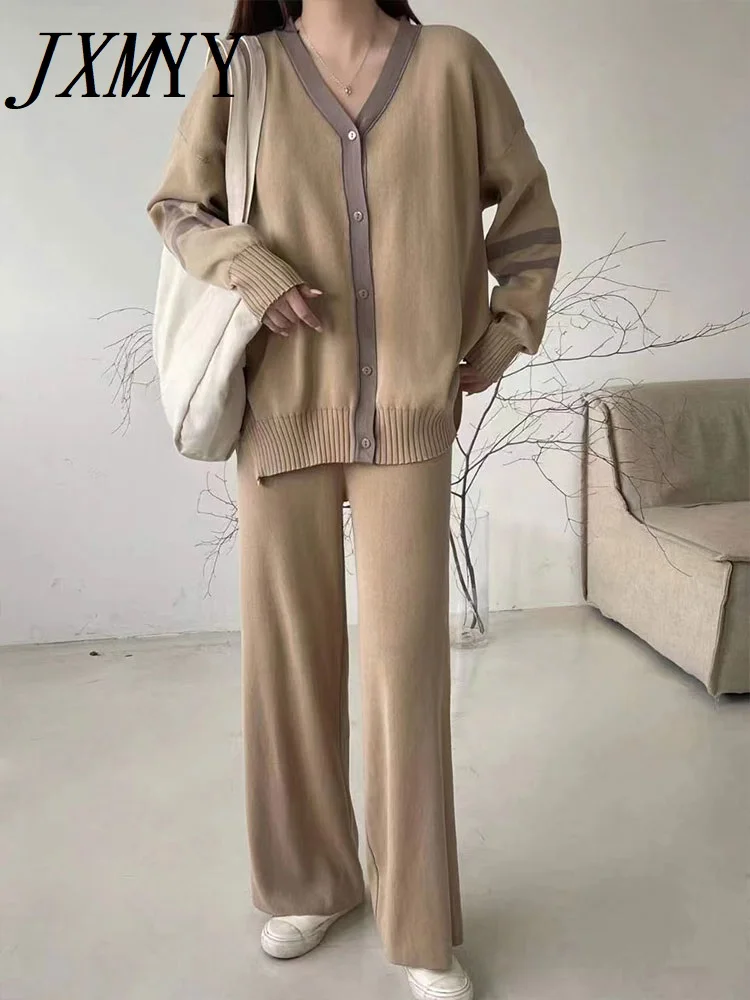JXMYY 2024 новые осенние и зимние шикарные корейские Топы в стиле Instagram Свободные повседневные модные брюки с широкими штанинами трикотажные костюмы для женщин
JXMYY 2024 новые осенние и зимние шикарные корейские Топы в стиле Instagram Свободные повседневные модные брюки с широкими штанинами трикотажные костюмы для женщин