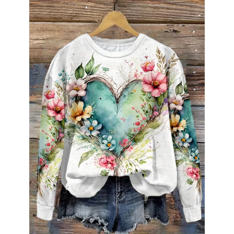 Floral Printed Hoodie Women's Graphic Sweatshirt Spring 2026 Fashion Casual Comfortable Polyester Crew Neck Short Sleeve
Floral Printed Hoodie Women's Graphic Sweatshirt Spring 2026 Fashion Casual Comfortable Polyester Crew Neck Short Sleeve