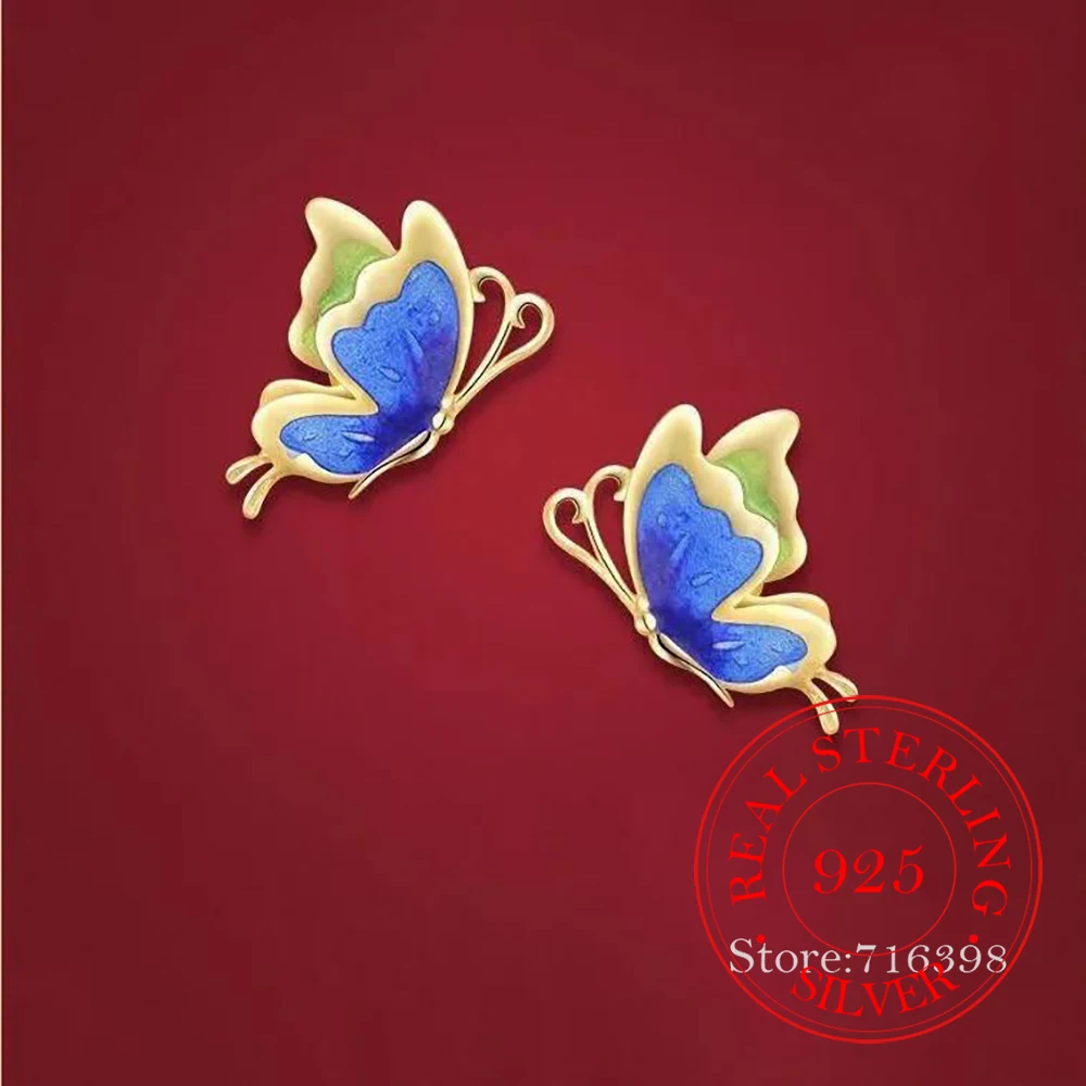 925 Sterling Silver Jewelry 18K Gold Plated Natural Agate Butterfly Stud Earrings for Women Wedding Party Jewelry Friend Gift
925 Sterling Silver Jewelry 18K Gold Plated Natural Agate Butterfly Stud Earrings for Women Wedding Party Jewelry Friend Gift