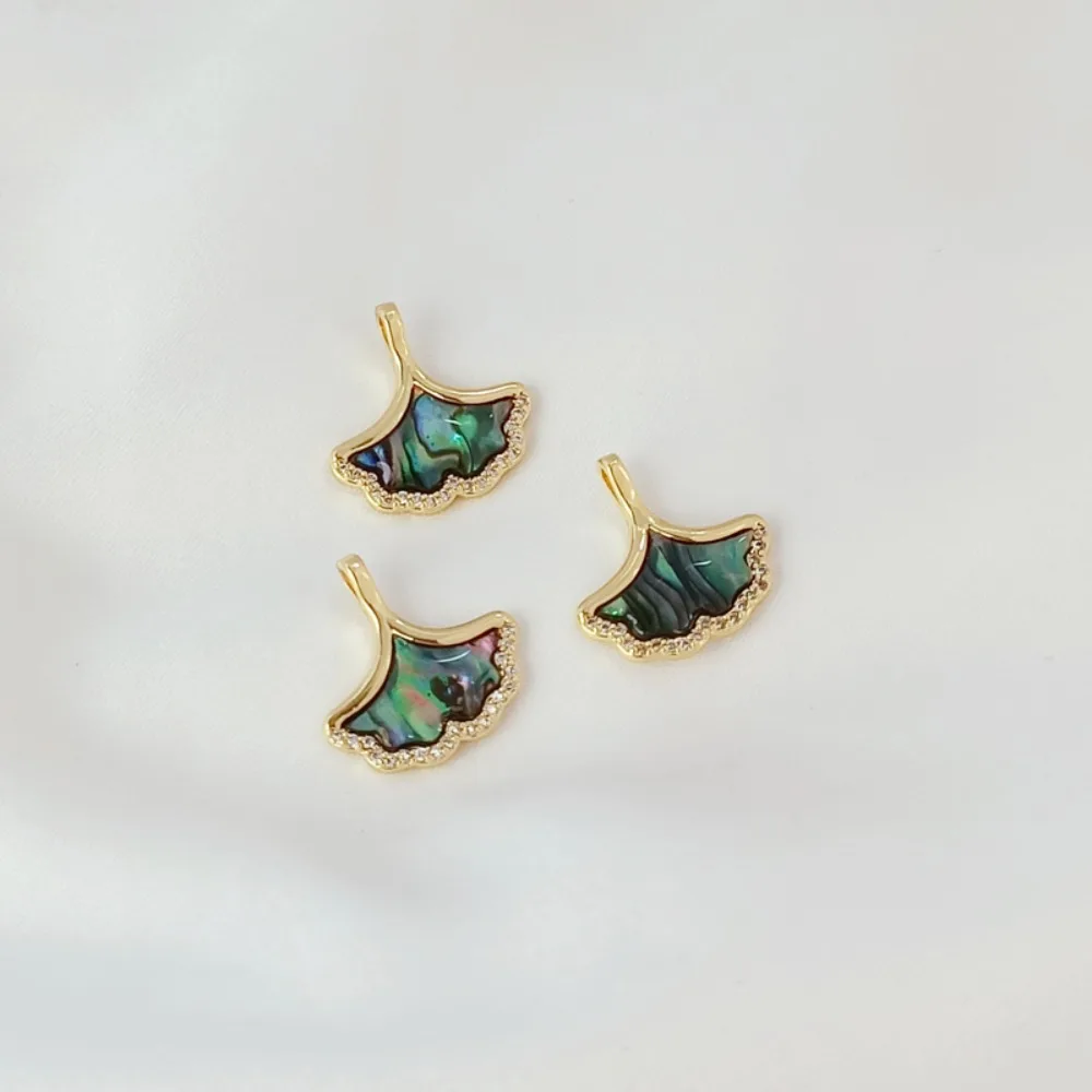 14K Gold-plated Natural Mother-of-pearl Zirconium Ginkgo Leaves Pendant Skirt Fan-shaped Pendant Accessory DIY Handcrafted
14K Gold-plated Natural Mother-of-pearl Zirconium Ginkgo Leaves Pendant Skirt Fan-shaped Pendant Accessory DIY Handcrafted