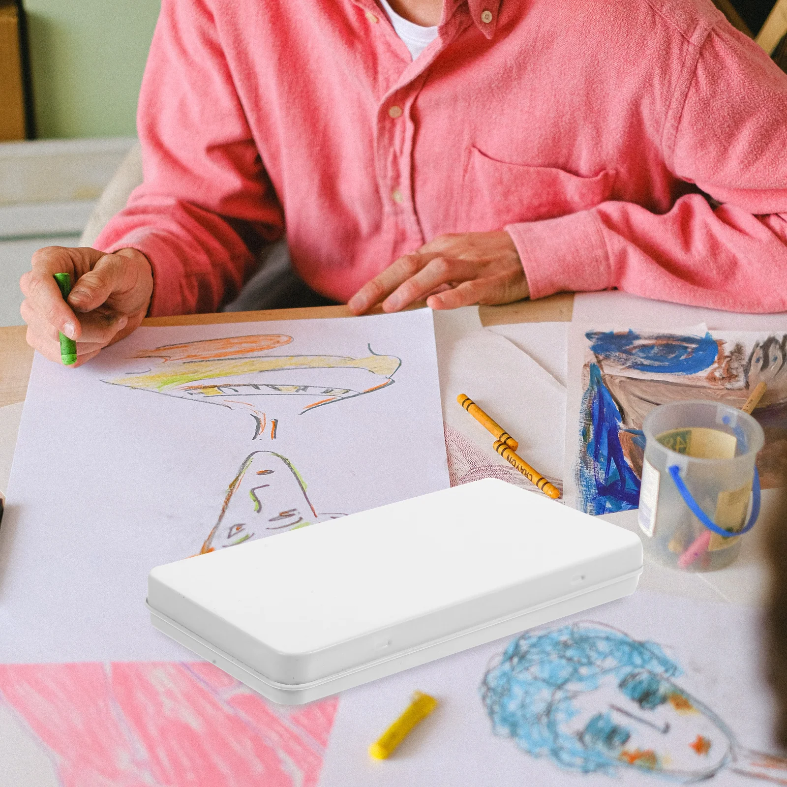 1 Set 12-Grid Watercolor Pigment Box Empty Tin Case For Travel Painting Portable Palette Organizer Kids Artists Color Mixing 
1 Set 12-Grid Watercolor Pigment Box Empty Tin Case For Travel Painting Portable Palette Organizer Kids Artists Color Mixing